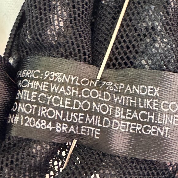 Torrid Bralette Black with Soft Rose Petals Print Stretch Lace Mesh Plus Size 3X - Picture 9 of 10